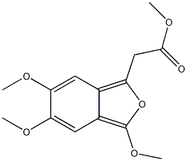 3,5,6-Trimethoxyisobenzofuran-1-acetic acid methyl ester Struktur