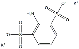 2-Amino-1,3-benzenedisulfonic acid dipotassium salt Struktur