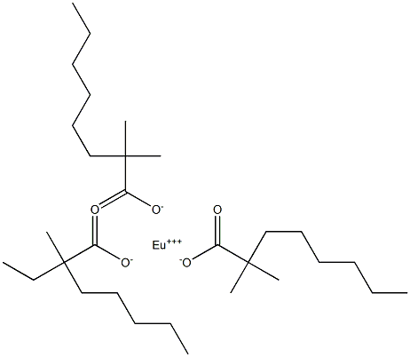 Europium(III)bis(2,2-dimethyloctanoate)(2-ethyl-2-methylheptanoate) Struktur