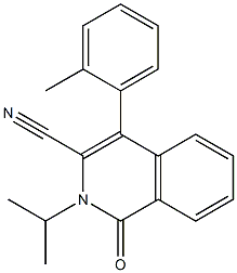 2-Isopropyl-4-(2-methylphenyl)-3-cyanoisoquinolin-1(2H)-one Struktur