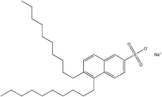 5,6-Didecyl-2-naphthalenesulfonic acid sodium salt Struktur