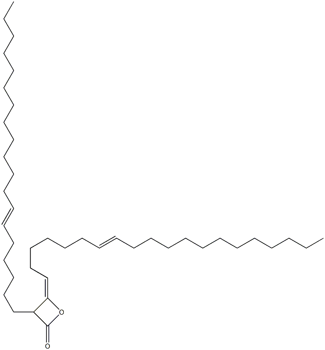 3-(6-Nonadecenyl)-4-(7-icosen-1-ylidene)oxetan-2-one Struktur