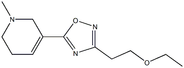 3-(2-Ethoxyethyl)-5-[(1,2,5,6-tetrahydro-1-methylpyridin)-3-yl]-1,2,4-oxadiazole Struktur