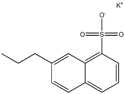 7-Propyl-1-naphthalenesulfonic acid potassium salt Struktur