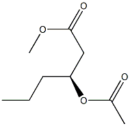 [S,(-)]-3-(Acetyloxy)hexanoic acid methyl ester Struktur