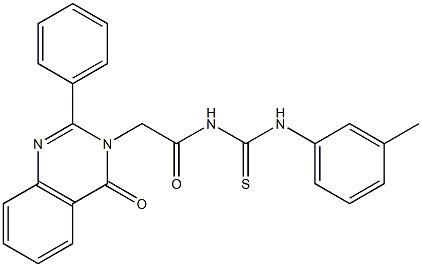 1-[(4-Oxo-2-phenyl-3,4-dihydroquinazolin-3-yl)acetyl]-3-(m-tolyl)thiourea Struktur