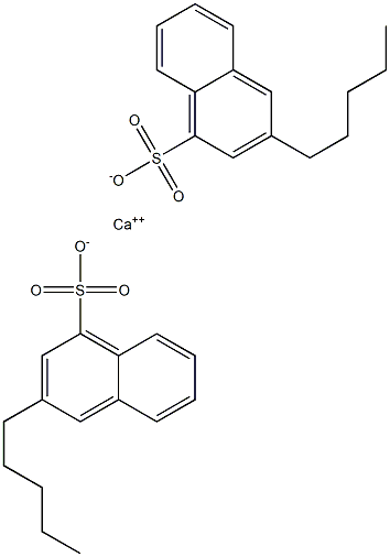 Bis(3-pentyl-1-naphthalenesulfonic acid)calcium salt Struktur