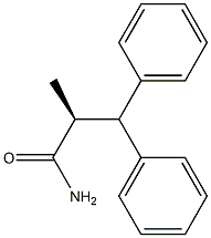 [S,(-)]-2-Methyl-3,3-diphenylpropionamide Struktur