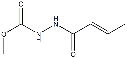 1-Crotonoyl-2-methoxycarbonylhydrazine Struktur