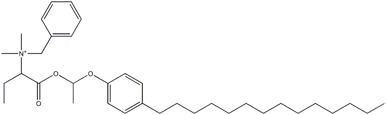 N,N-Dimethyl-N-benzyl-N-[1-[[1-(4-tetradecylphenyloxy)ethyl]oxycarbonyl]propyl]aminium Struktur