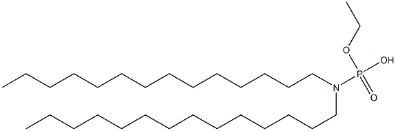 N,N-Ditetradecylamidophosphoric acid hydrogen ethyl ester Struktur