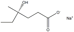 [S,(-)]-4-Hydroxy-4-methylhexanoic acid sodium salt Struktur