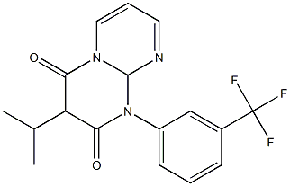 1-[3-(Trifluoromethyl)phenyl]-3-isopropyl-1,9a-dihydro-2H-pyrimido[1,2-a]pyrimidine-2,4(3H)-dione Struktur