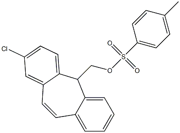 2-Chloro-5-[(p-toluenesulfonyloxy)methyl]-5H-dibenzo[a,d]cycloheptene Struktur