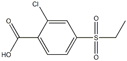 4-[Ethylsulfonyl]-2-chlorobenzoic acid Struktur