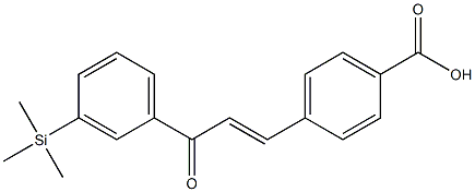 4-[(E)-3-(3-Trimethylsilylphenyl)-3-oxo-1-propenyl]benzoic acid Struktur