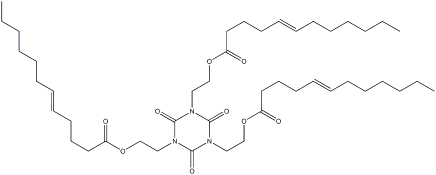 1,3,5-Tris[2-(5-dodecenoyloxy)ethyl]hexahydro-1,3,5-triazine-2,4,6-trione Struktur