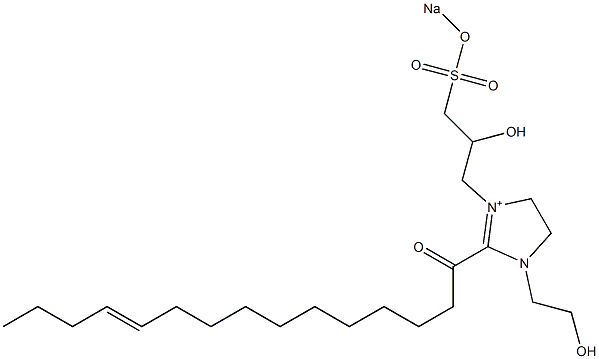 1-(2-Hydroxyethyl)-3-[2-hydroxy-3-(sodiooxysulfonyl)propyl]-2-(11-pentadecenoyl)-2-imidazoline-3-ium Struktur