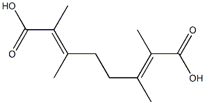 2,7,3,6-Tetramethyl-2,6-octadienedioic acid Struktur