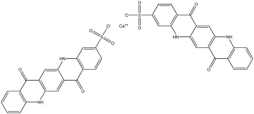 Bis[5,7,12,14-tetrahydro-7,14-dioxoquino[2,3-b]acridine-3-sulfonic acid]calcium salt Struktur