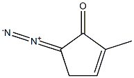 5-Diazo-2-methyl-2-cyclopenten-1-one Struktur