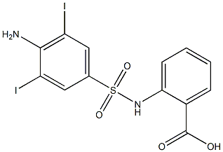 2-[(4-Amino-3,5-diiodophenylsulfonyl)amino]benzoic acid Struktur