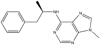 6-[(R)-1-Methyl-2-phenylethyl]amino-9-methyl-9H-purine Struktur