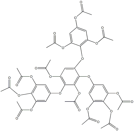 2,4-Bis(3,4,5-triacetoxyphenoxy)-2',3,4',5,6'-pentaacetoxydiphenyl ether Struktur