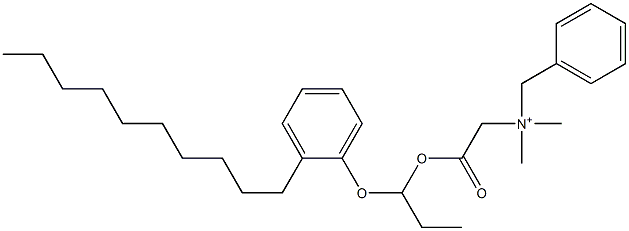 N,N-Dimethyl-N-benzyl-N-[[[1-(2-decylphenyloxy)propyl]oxycarbonyl]methyl]aminium Struktur