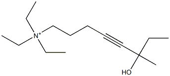 6-Hydroxy-6-methyl-N,N,N-triethyl-4-octyn-1-aminium Struktur