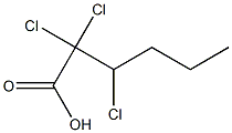 2,2,3-Trichlorohexanoic acid Struktur