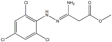 3-Amino-3-[2-(2,4,6-trichlorophenyl)hydrazono]propionic acid methyl ester Struktur