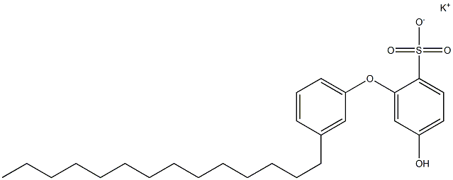 5-Hydroxy-3'-tetradecyl[oxybisbenzene]-2-sulfonic acid potassium salt Struktur