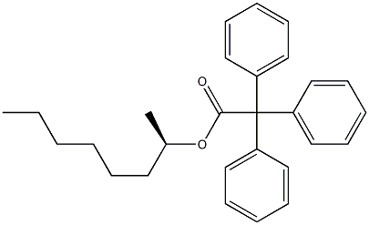 (-)-Triphenylacetic acid (R)-1-methylheptyl ester Struktur