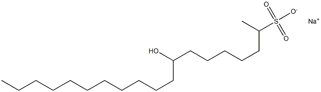 8-Hydroxynonadecane-2-sulfonic acid sodium salt Struktur