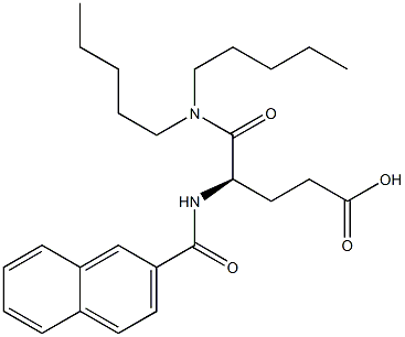 (R)-4-(2-Naphthoylamino)-5-oxo-5-dipentylaminovaleric acid Struktur