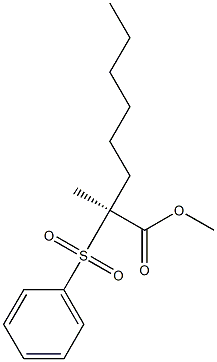 [S,(-)]-2-Methyl-2-phenylsulfonyloctanoic acid methyl ester Struktur