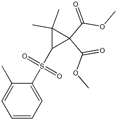 3-(2-Methylphenyl)sulfonyl-2,2-dimethylcyclopropane-1,1-dicarboxylic acid dimethyl ester Struktur