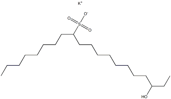 18-Hydroxyicosane-9-sulfonic acid potassium salt Struktur