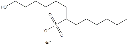 1-Hydroxytridecane-7-sulfonic acid sodium salt Struktur