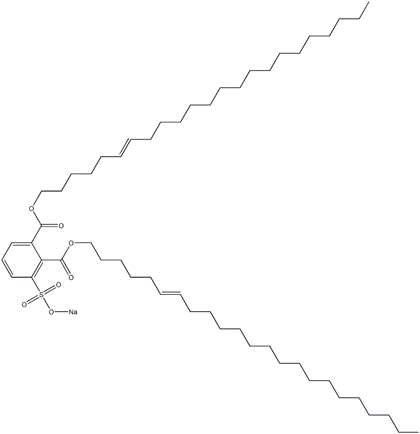 3-(Sodiosulfo)phthalic acid di(6-tricosenyl) ester Struktur