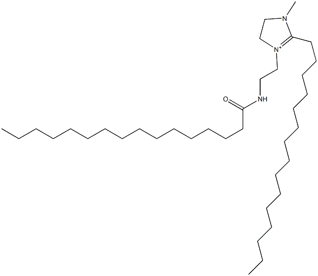 4,5-Dihydro-1-methyl-3-[2-[(1-oxohexadecyl)amino]ethyl]-2-pentadecyl-1H-imidazol-3-ium Struktur