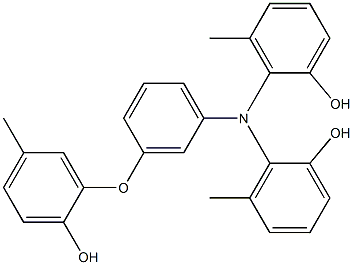 N,N-Bis(2-hydroxy-6-methylphenyl)-3-(2-hydroxy-5-methylphenoxy)benzenamine Struktur