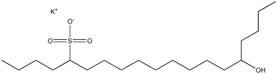 15-Hydroxynonadecane-5-sulfonic acid potassium salt Struktur