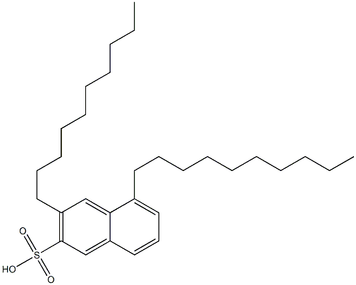 3,5-Didecyl-2-naphthalenesulfonic acid Struktur