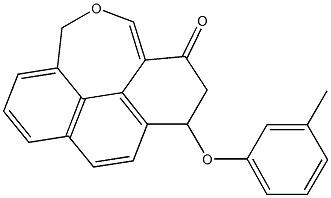 6-(3-Methylphenoxy)phenanthro[4,5-cde]oxepin-4(6H)-one Struktur