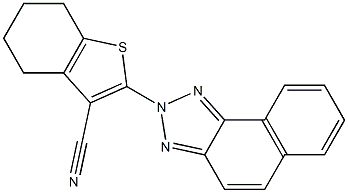 4,5,6,7-Tetrahydro-2-(2H-naphtho[1,2-d]triazol-2-yl)benzo[b]thiophene-3-carbonitrile Struktur