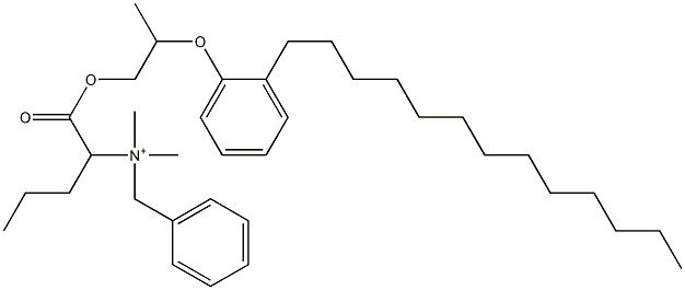 N,N-Dimethyl-N-benzyl-N-[1-[[2-(2-tridecylphenyloxy)propyl]oxycarbonyl]butyl]aminium Struktur