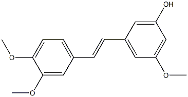 (E)-3',4',5-Trimethoxystilbene-3-ol Struktur