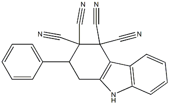 1,2,3,4-Tetrahydro-2-phenyl-9H-carbazole-3,3,4,4-tetracarbonitrile Struktur